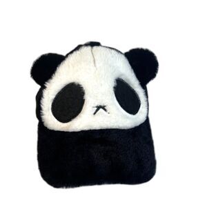 Panda Design Novelty Baseball Cap Faux Fur Adjustable Animal Ear Hat Unisex